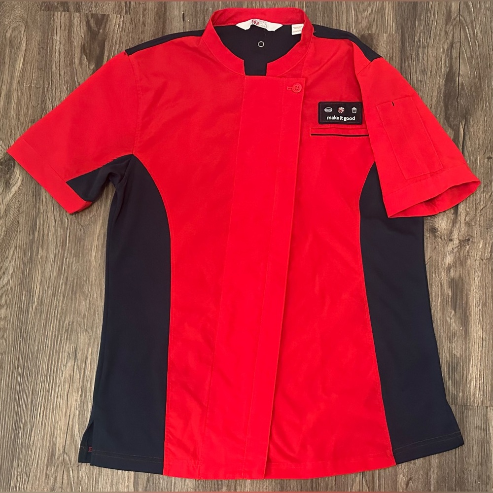 Men’s Oobe Chick-Fil-A Red/Blue Chef Employee Zip Coat -Size Medium